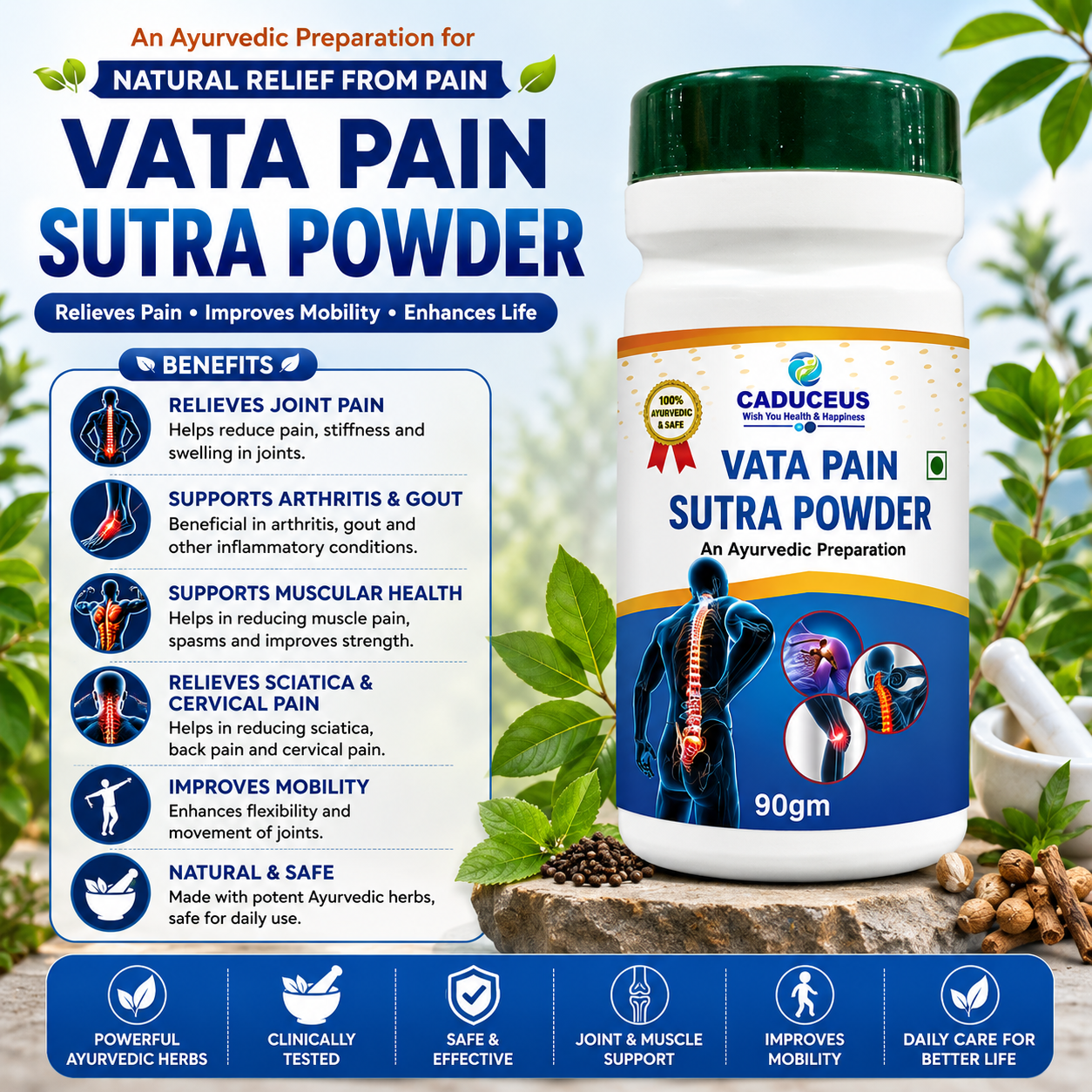 Vata Pain Sutra Powder - Caduceus wellness product